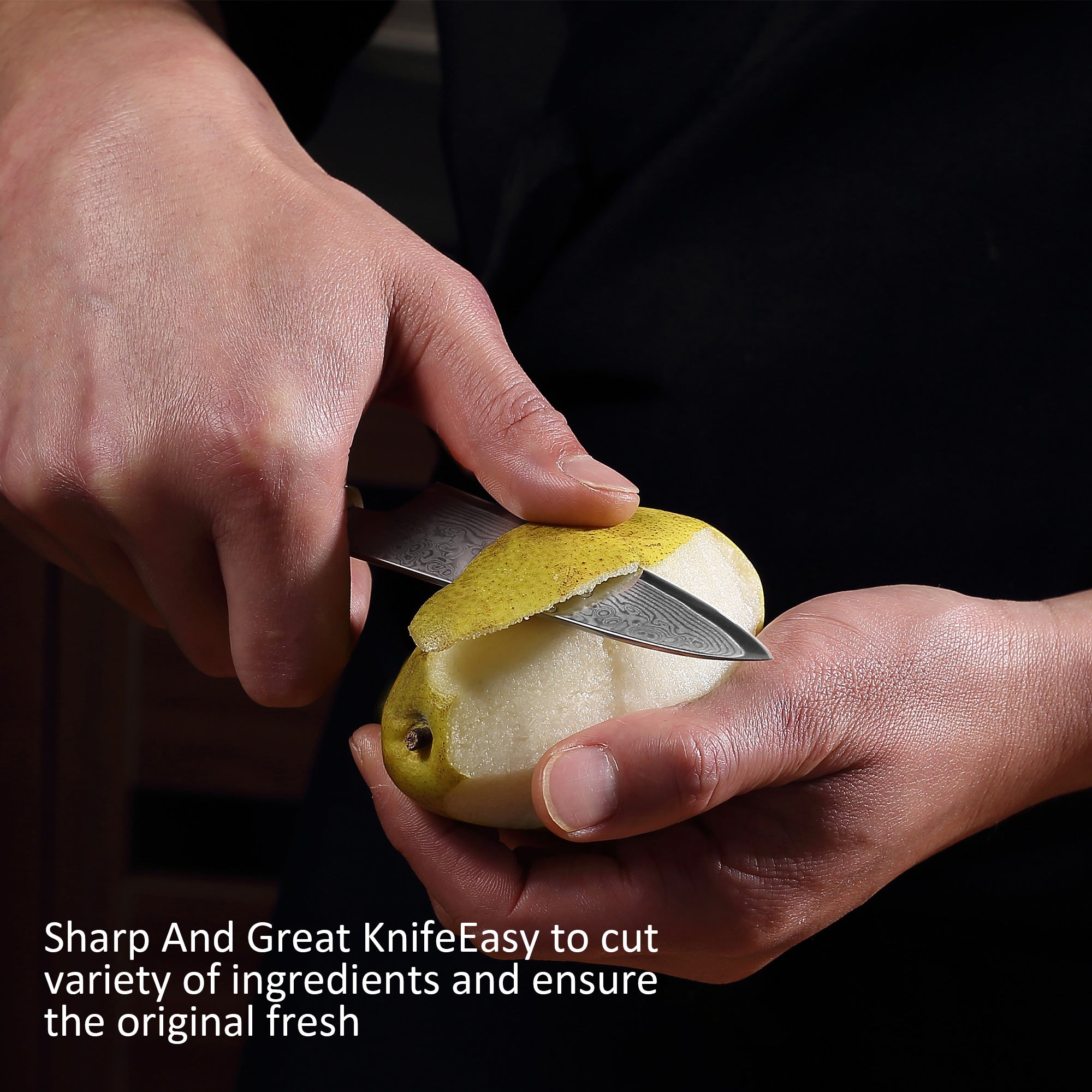 Murasaki Paring knife 3.5 inch Knife 67 layers of Damascus steel  With Ebony wood Handle knives