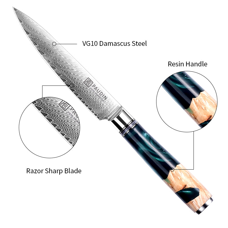 Atlantis 5 Inch Utility Knife With Resin Handle