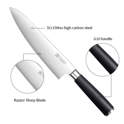 Qian Pro 8 Inch Chef Knife With G10 Handle