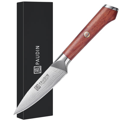 Milanlo Paring Knife 3. 5'' With Rose Wood Handle