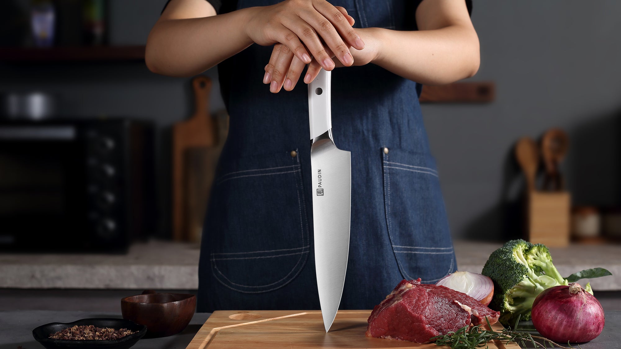 Chicago 8" Chef's Knife 5Cr15Mov steel with ABS handle