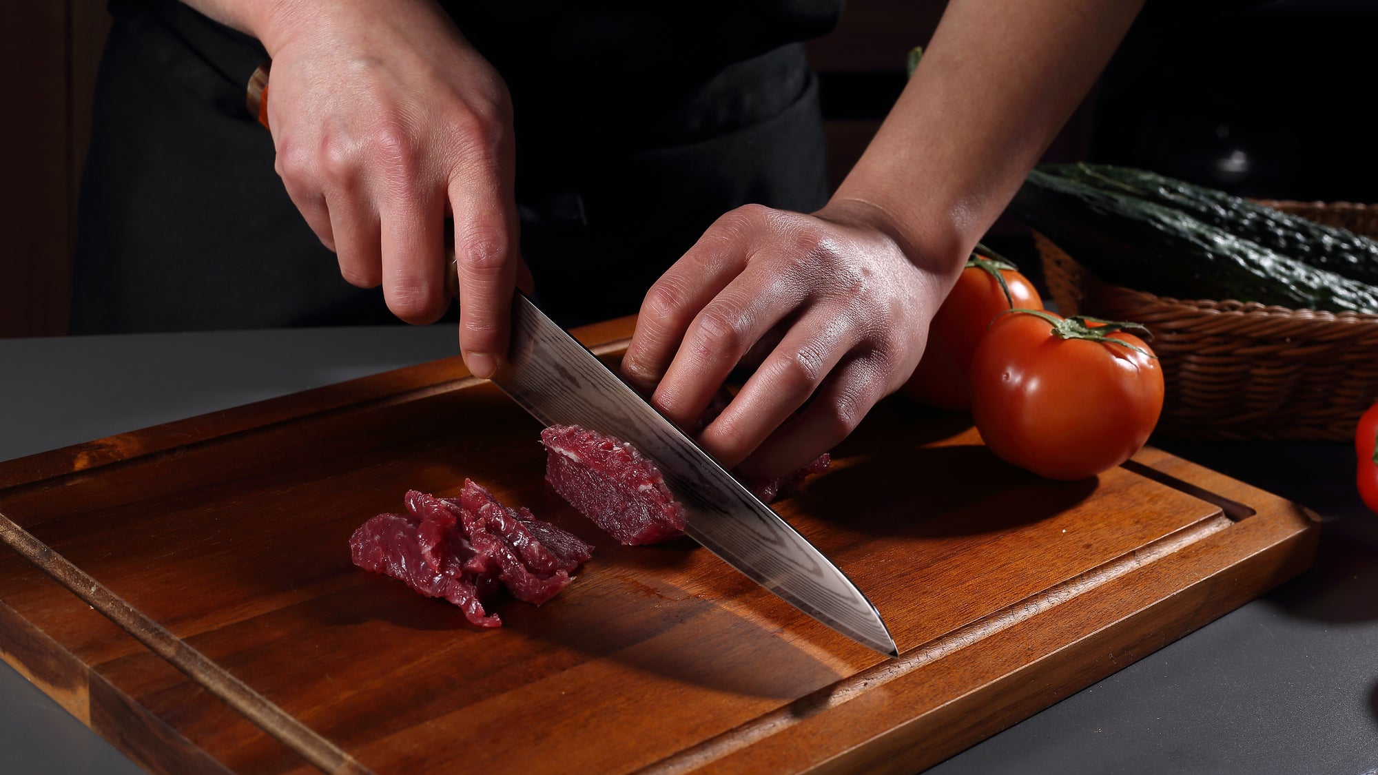 Shiro Chef knife 8 Knife 67 layers of Damascus steel  With Cuibourtia wood Handle