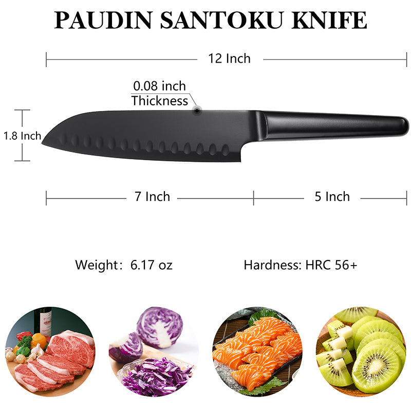 Refresh Coating 5Cr15Mov steel Santoku Knife 7” knife kitchen knives
