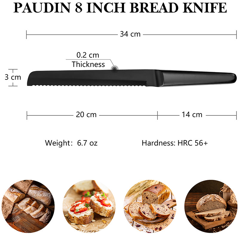 Refresh Coating 5Cr15Mov steel Bread Knife 8” knife kitchen knives