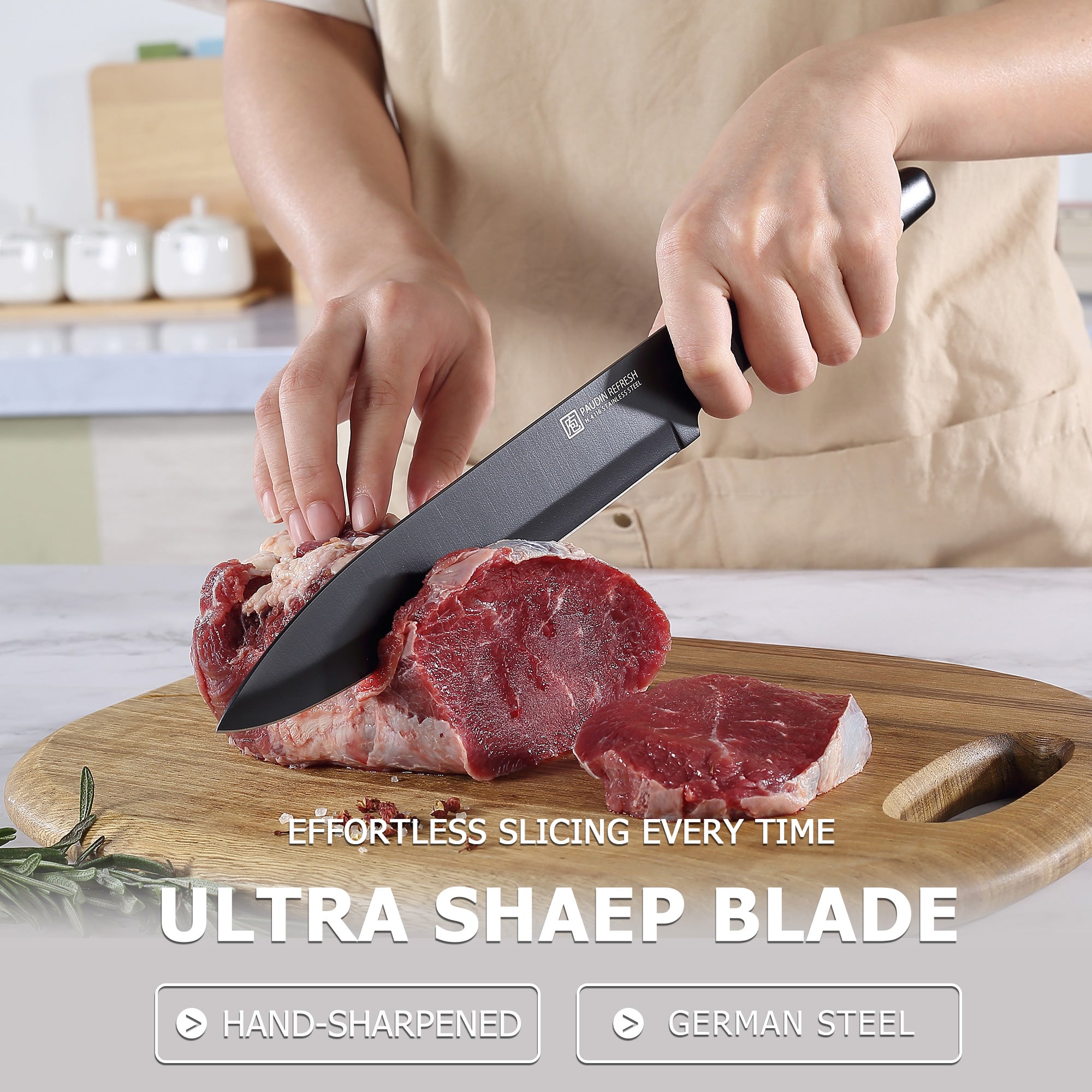 Refresh Coating 5Cr15Mov steel Carving Knife 8” knife kitchen knives