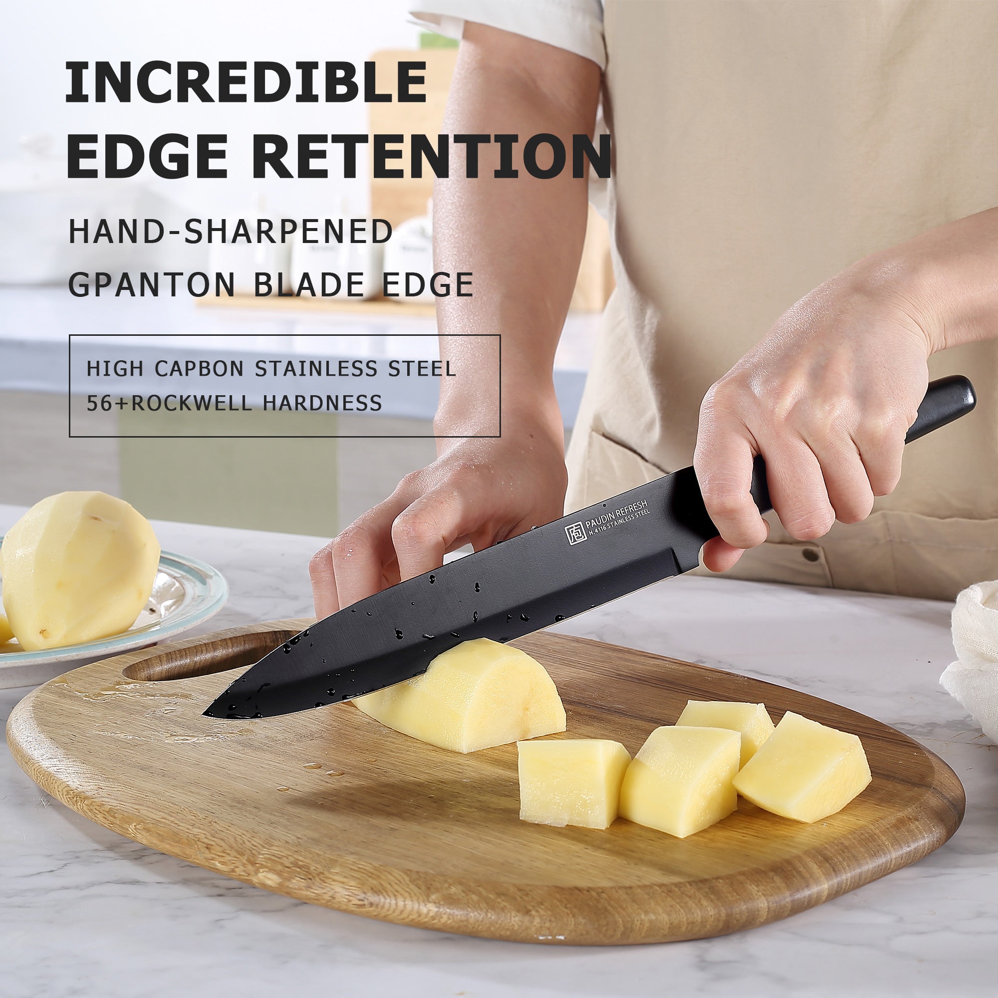 Refresh Coating 5Cr15Mov steel Carving Knife 8” knife kitchen knives