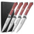 Milanlo Steak Knives Set Of 4Pcs 4.5'' With Rose Wood Handle