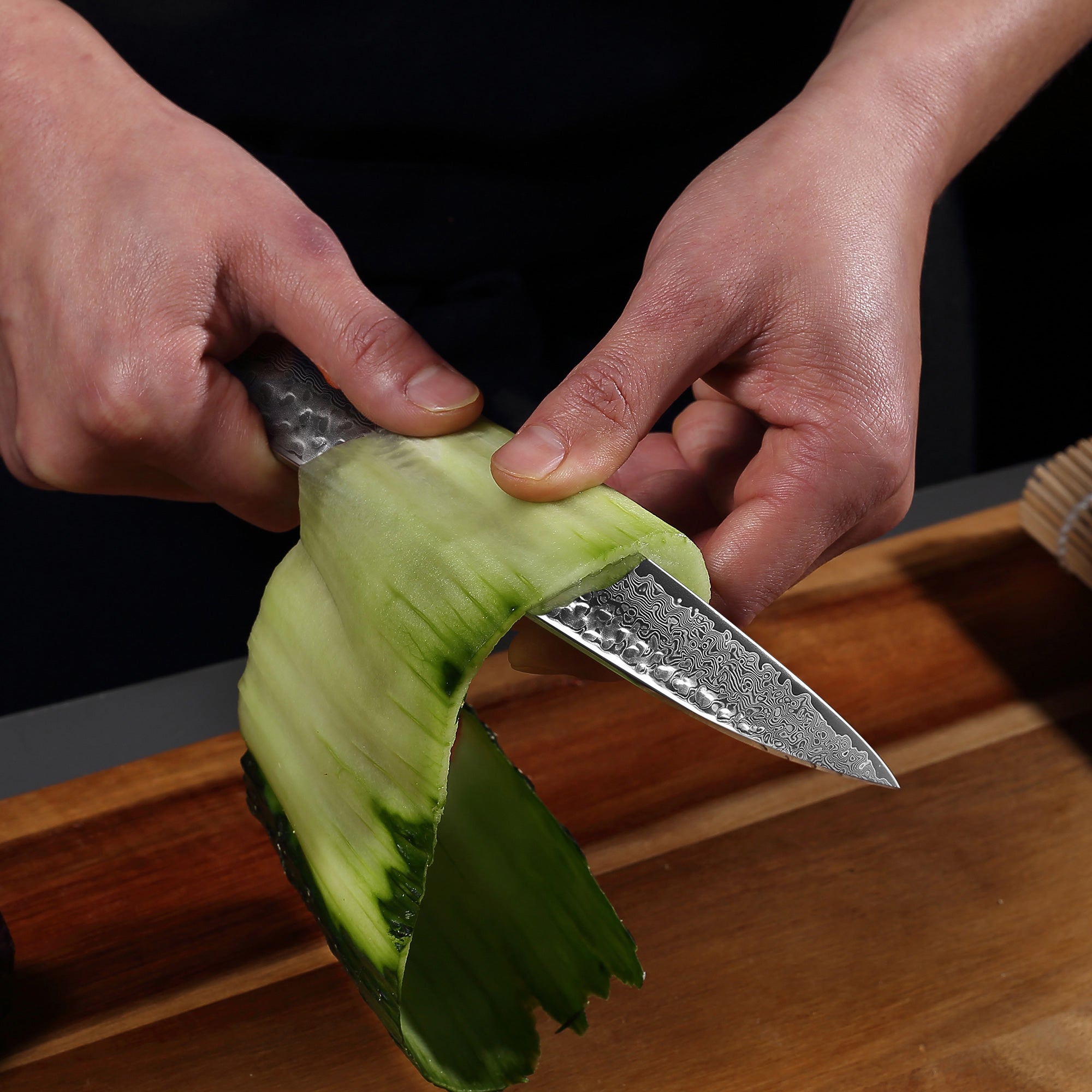 Premium Culbourtia Wood Handle Sharp 67 Layer Damascus Steel 62 HRC Sashimi knife 10" TL9 kitchen knife