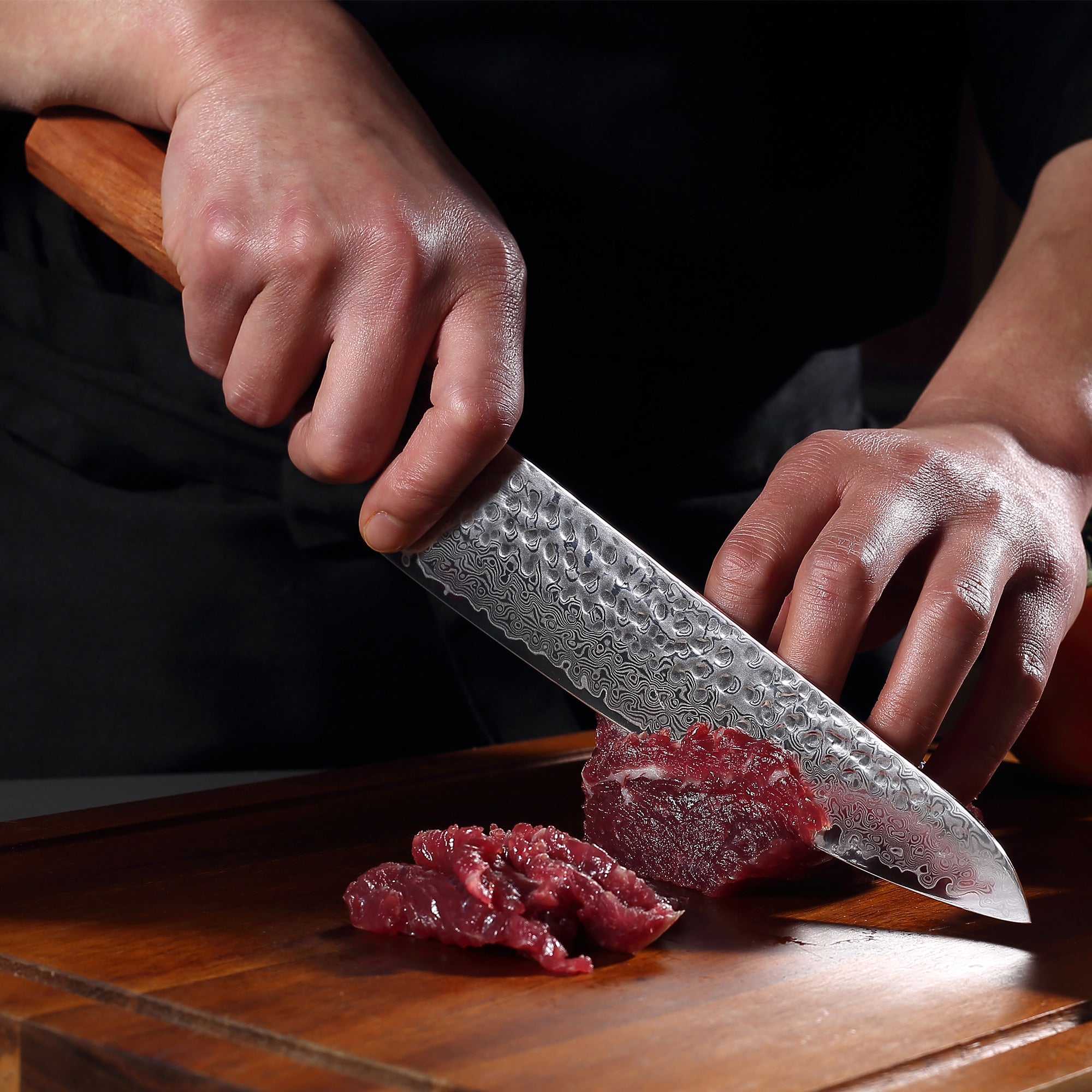 Premium Culbourtia Wood Handle Sharp 67 Layer Damascus Steel 62 HRC  8 inch Chef Knives TL1 kitchen knife