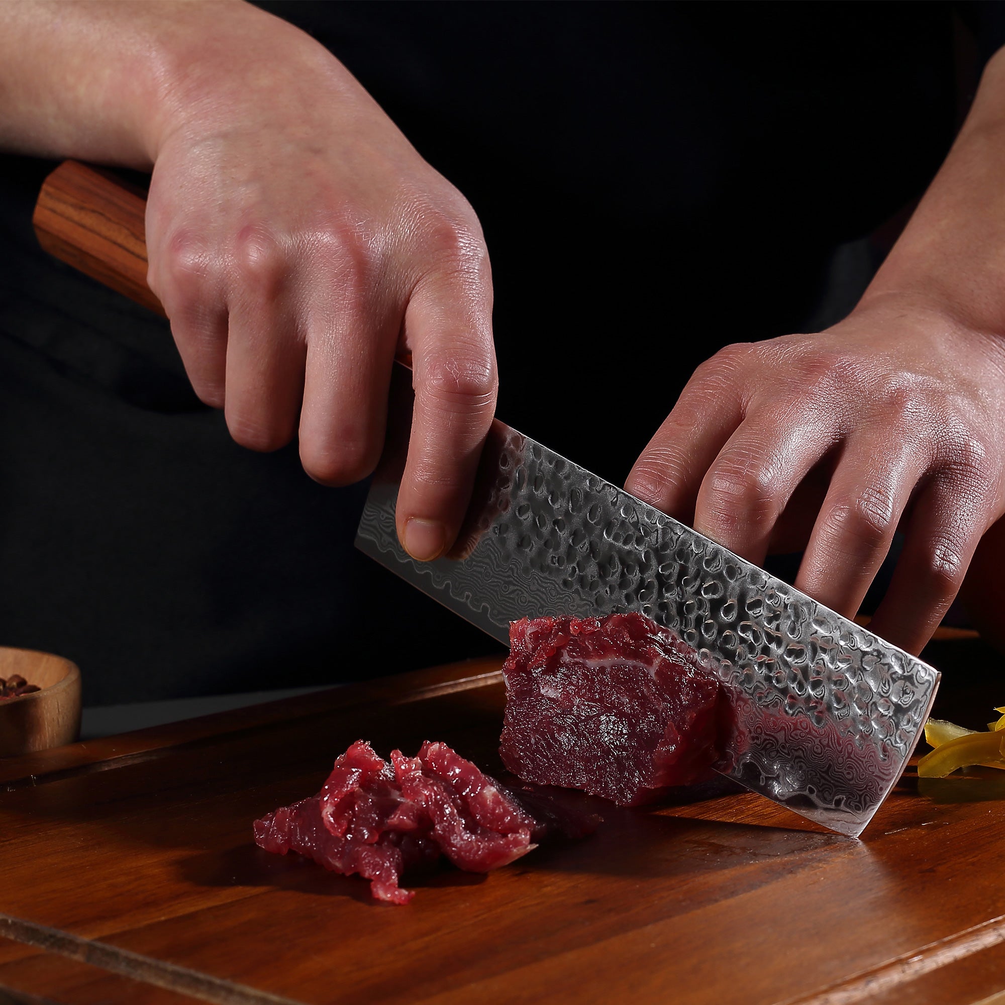 Premium Culbourtia Wood Handle Sharp 67 Layer Damascus Steel 62 HRC Nakiri Knife 7" TL6 kitchen knife