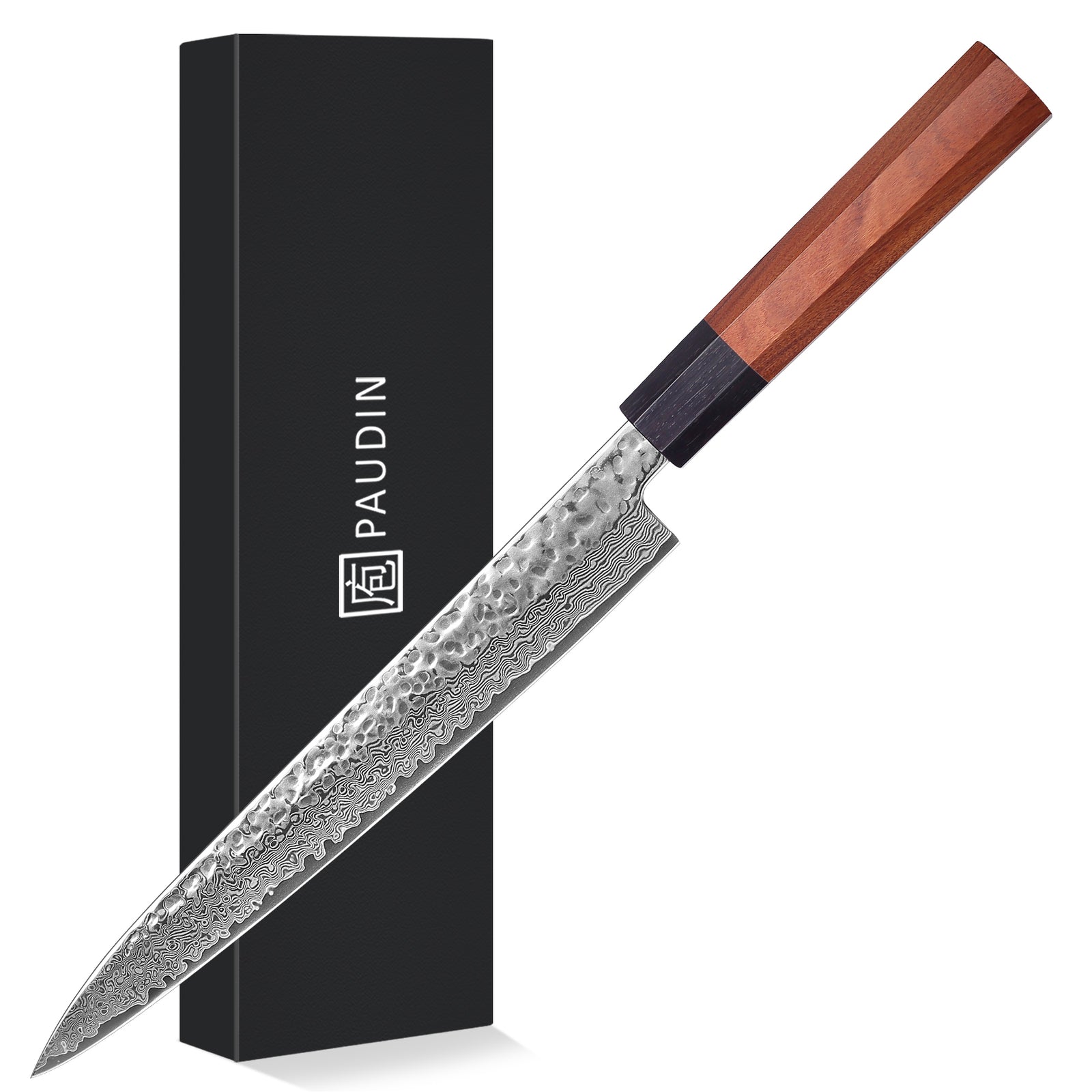 Premium Culbourtia Wood Handle Sharp 67 Layer Damascus Steel 62 HRC Sashimi knife 10" TL9 kitchen knife