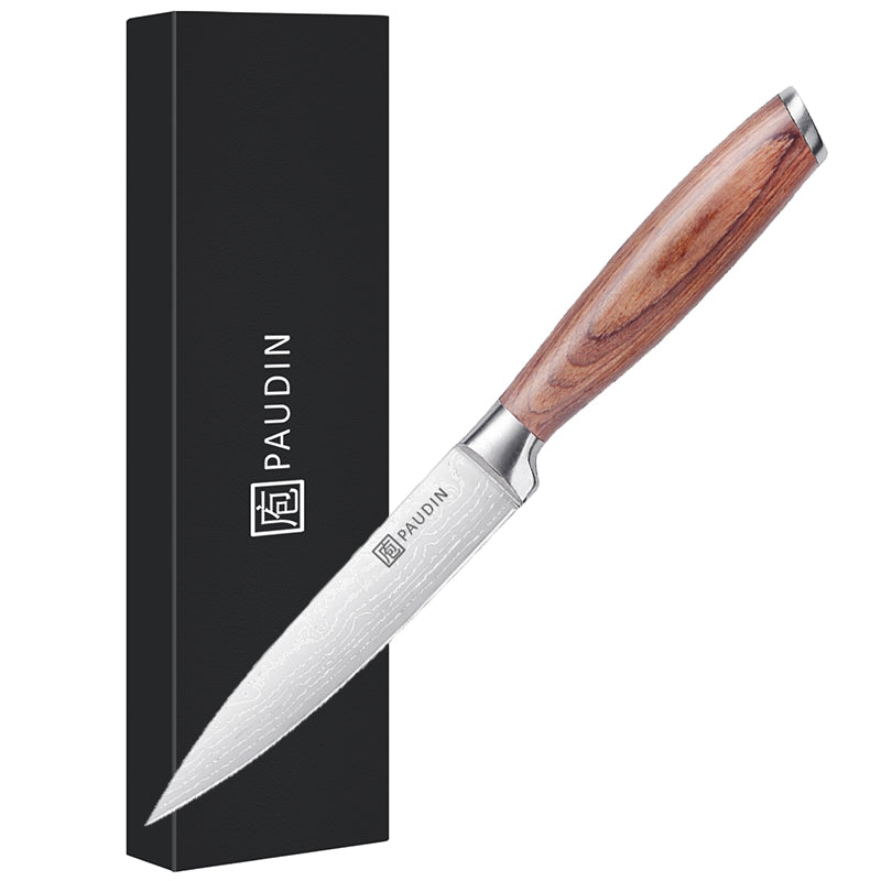 Vango Utility Knife 5''  High Carbon Steel With Pakka Wood Handle