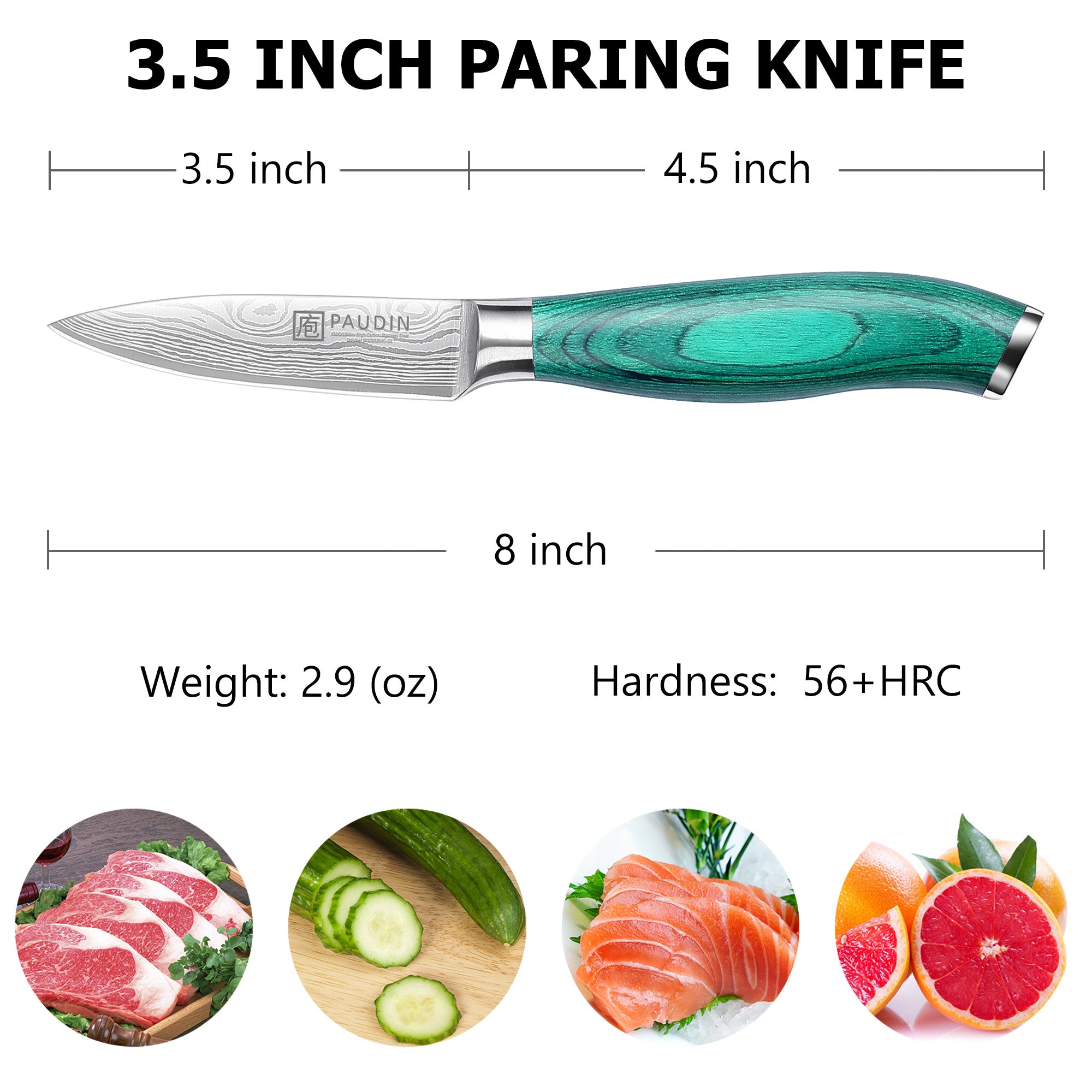 Jade 3.5 Inch Paring Knife