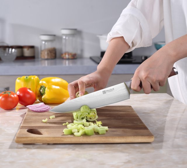 Berlin Chef 8'' Ultra Sharp Kitchen Knife With Rose Wood Handle