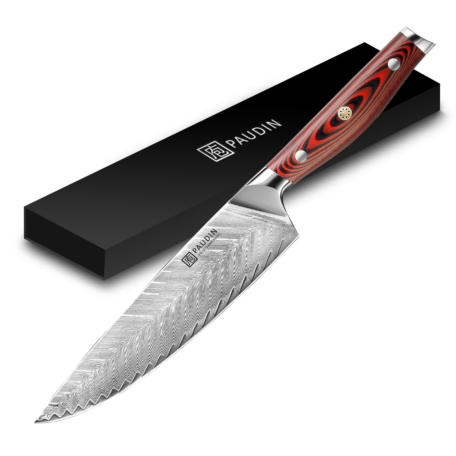  PAUDIN Chef Knife, 8 Inch High Carbon Stainless Steel