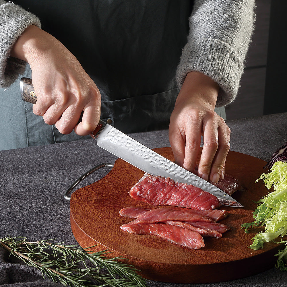 Hammered 8" Carving Knife