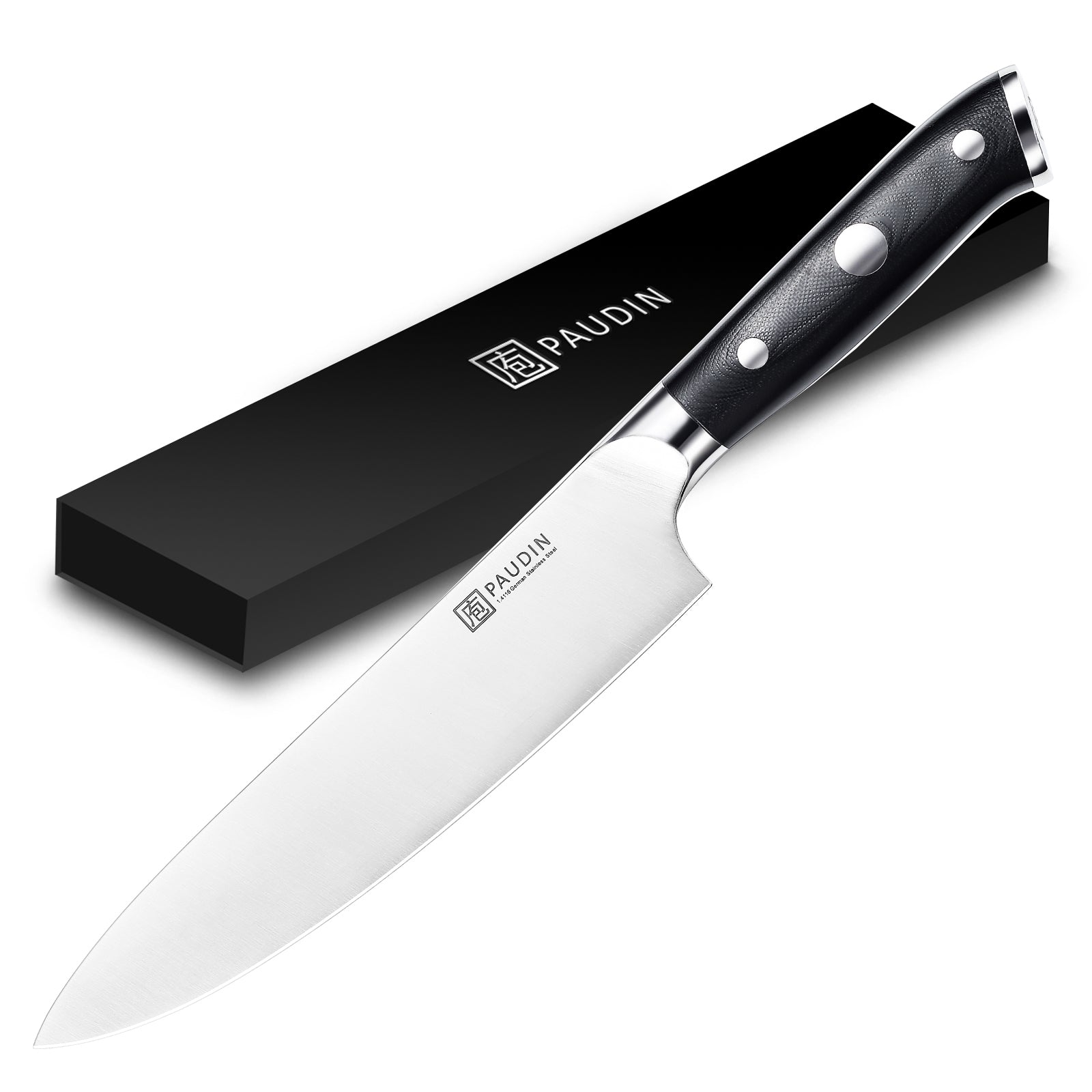 MAIRICO Ultra Sharp Premium 8-Inch Stainless Steel Chef Knife - All-Purpose Kitchen Knife for Slicing, Cutting, Mincing, Chopping Vegetables, Meat