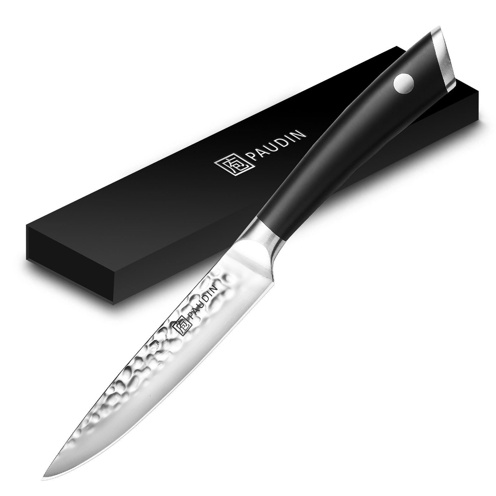 PAUDIN Utility Knife Kitchen, Sharp Chef Knife 5 Inch Small, Paring Knife,  High Carbon Stainless Steel Kitchen Utility Knife with ABS Handle, Small