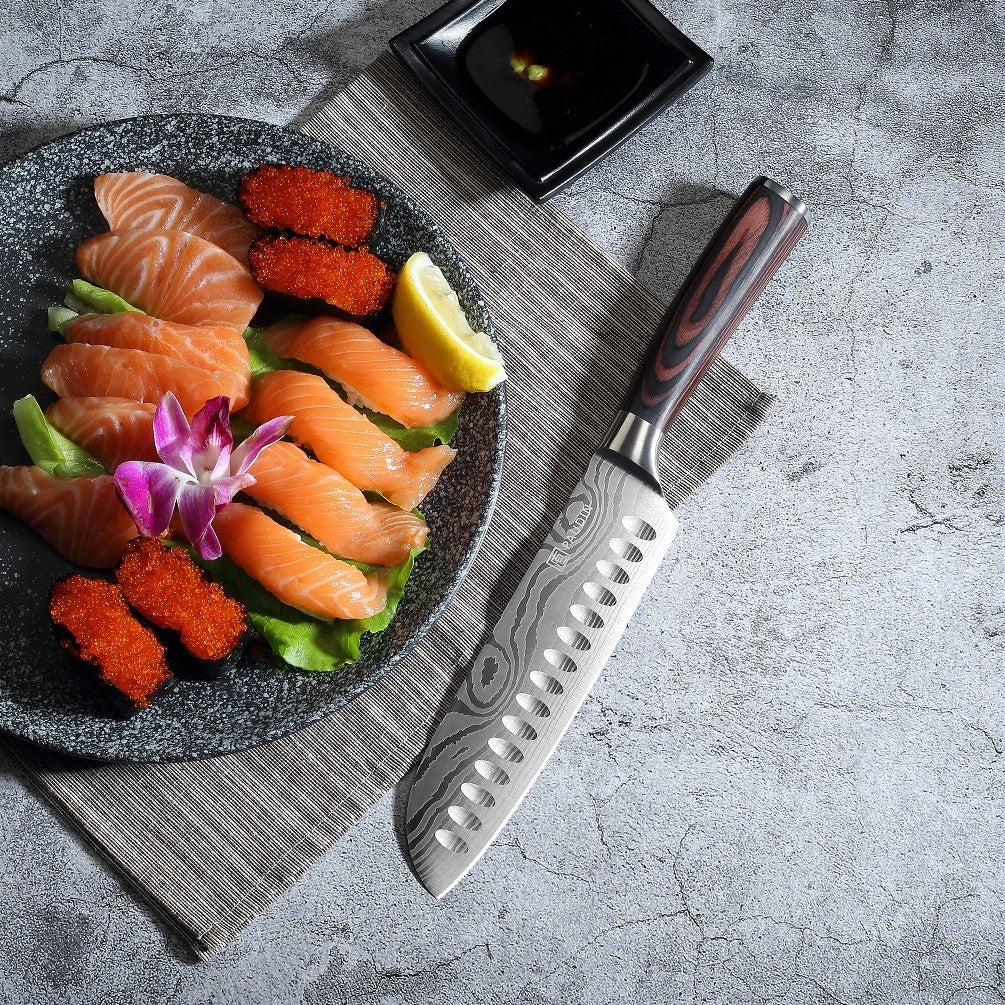  PAUDIN Paring Knife and Santoku Knife: Home & Kitchen