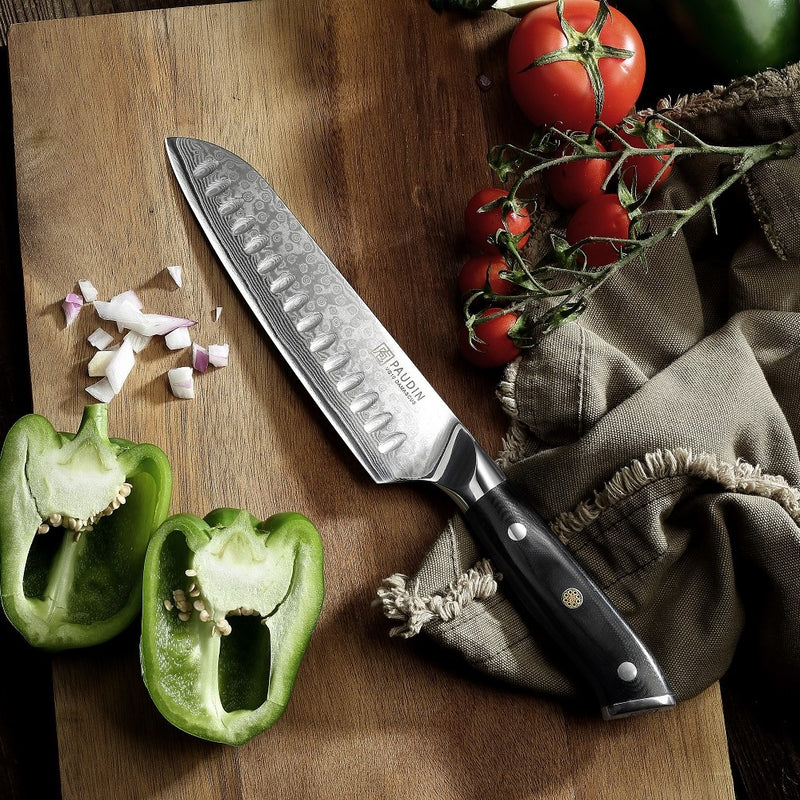 Paudin NT1 14-Piece Chef Knives Set Kitchen Knives Set Pakkawood