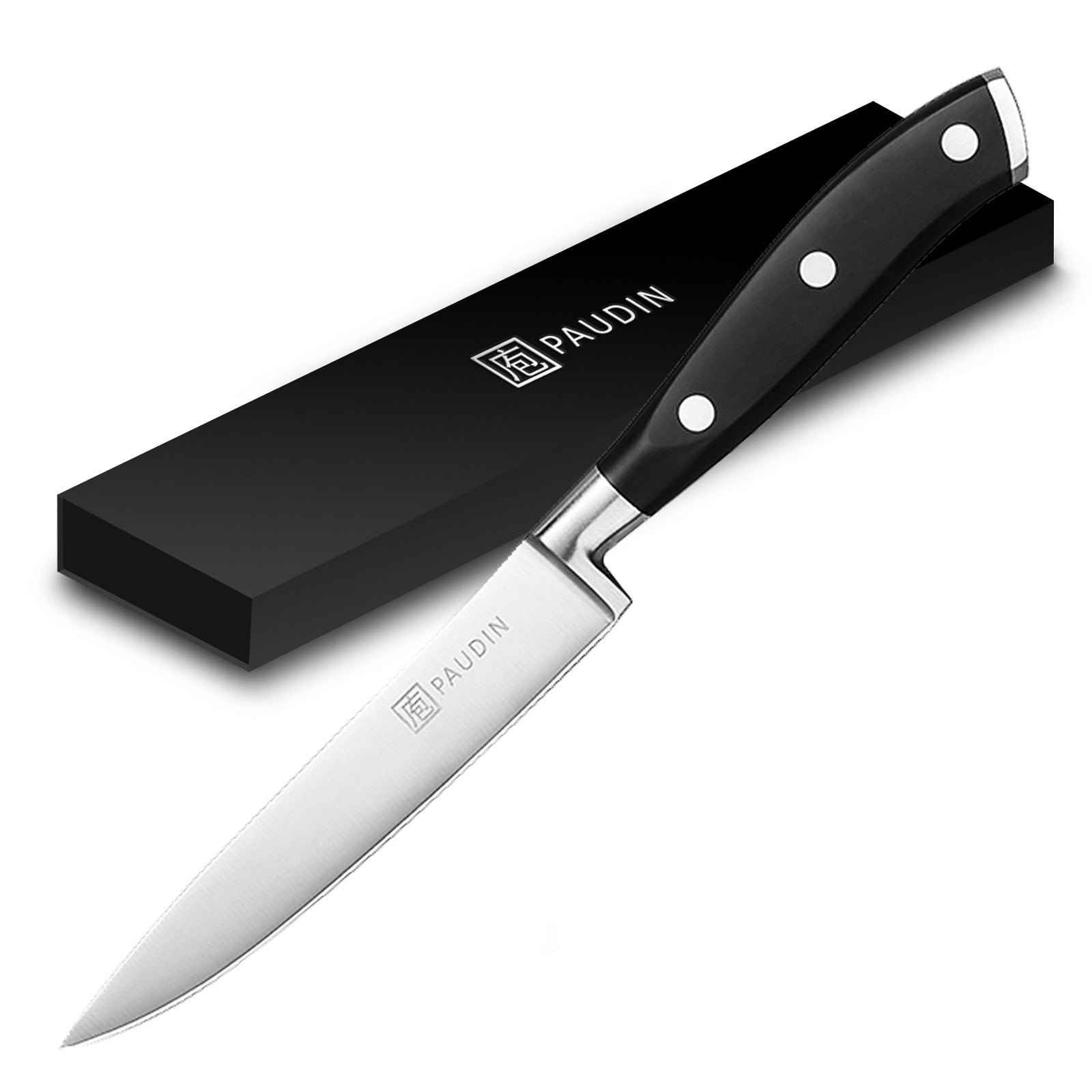 PAUDIN Utility Knife 5 inch Chef Knife German High Carbon Stainless Steel  Knife, Fruit and Vegetable Cutting Chopping Carving Knives, Ergonomic  Handle