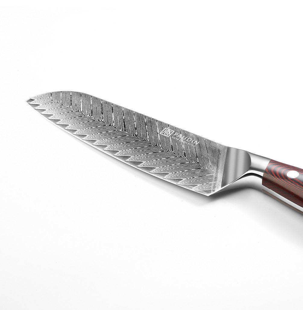 Santoku Knife - PAUDIN 7 inch Kitchen Knife High Carbon Stainless Steel  Japan